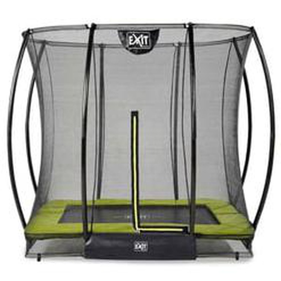 Trampoline enterré 153x214cm noir et filet de sécurité