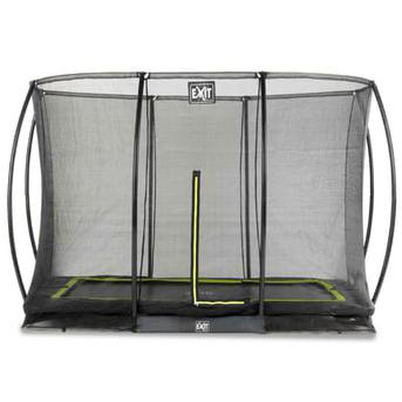 Trampoline enterré 214x305cm vert et filet de sécurité