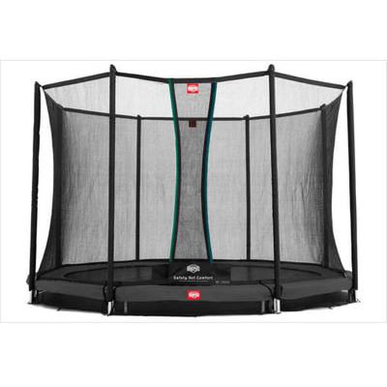 Trampoline enterré gris 380cm et filet de sécurité