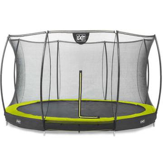 Trampoline enterré rond 366cm rose et filet de sécurité