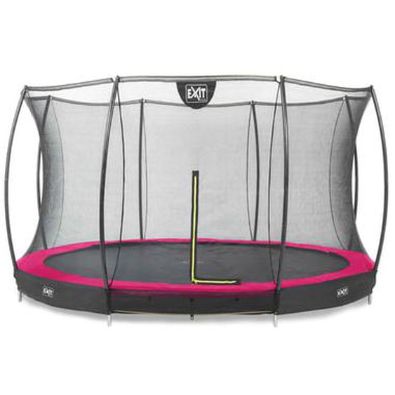 Trampoline enterré rond 427cm noir et filet de sécurité