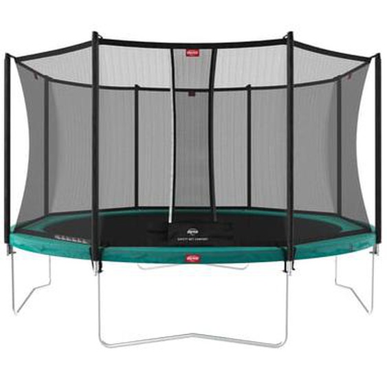 Trampoline noir sur pieds 430 cm et filet de sécurité