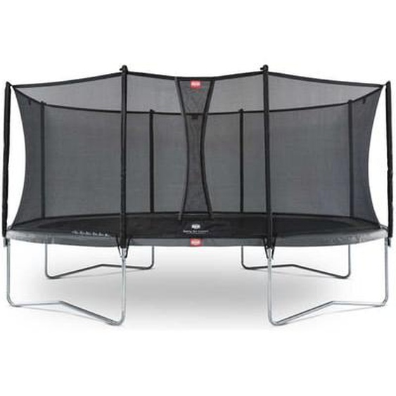 Trampoline ovale sur pieds gris 520 cm et filet de sécurité