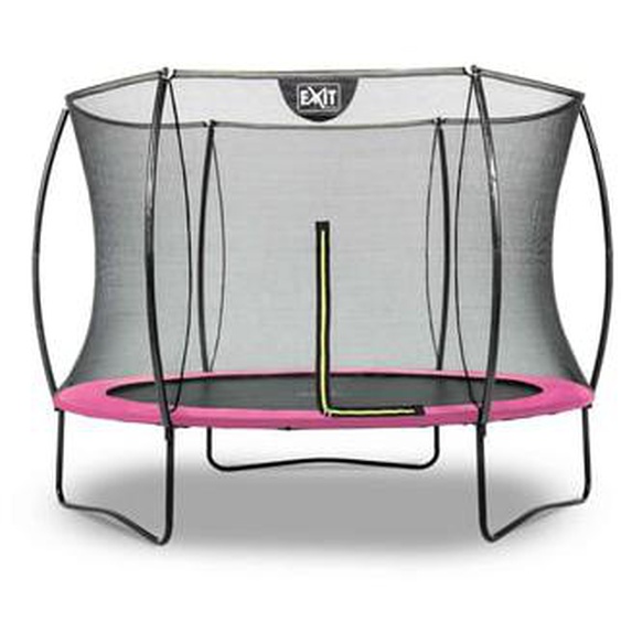 Trampoline sur pieds rond 244cm rose et filet de sécurité