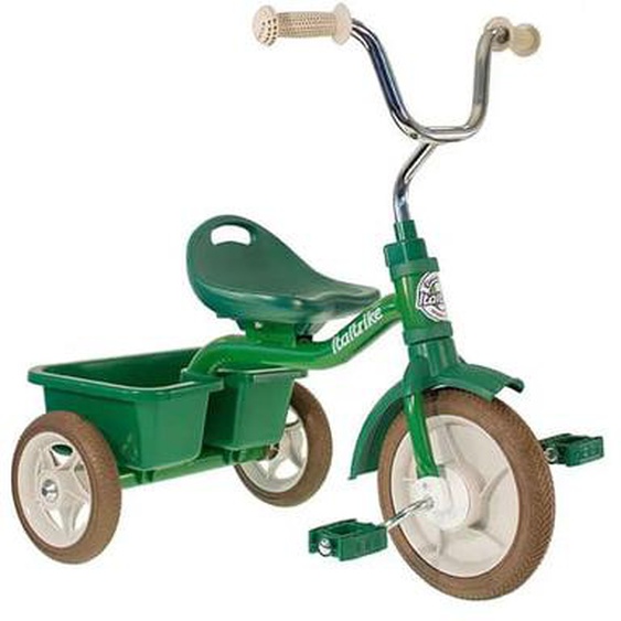 Tricycle en métal vert avec benne Transporter Italtrike