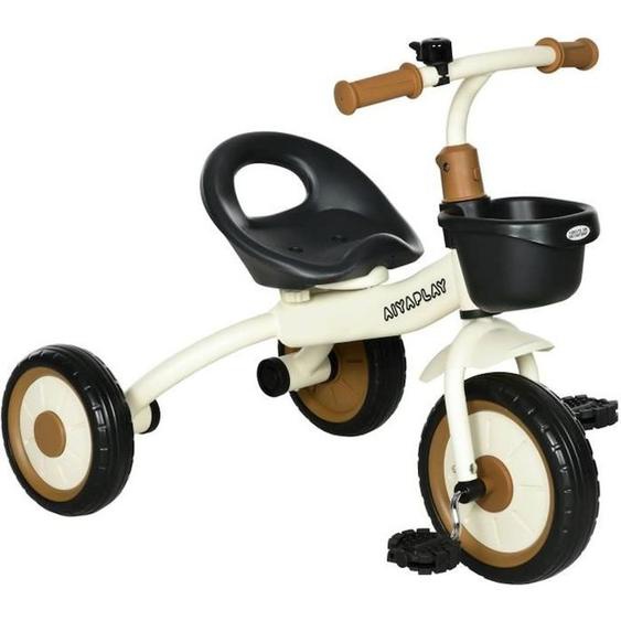 Tricycle Enfant Multi-équipé 70x50x58cm Blanc Blanc