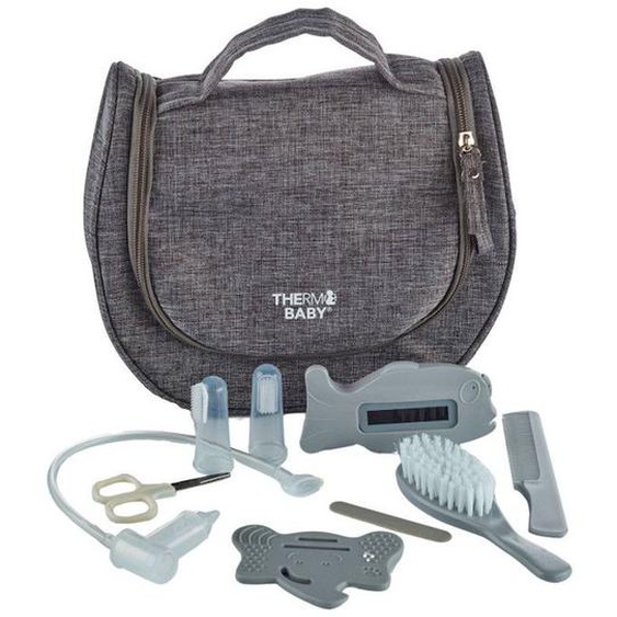 Trousse De Toilette Thermobaby - Avec Accessoires - Gris Chiné Gris