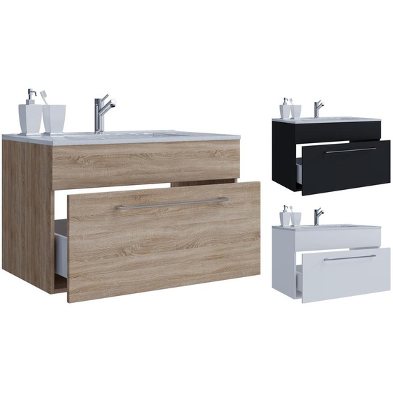 Vcm 2pcs Lavabo Meuble De Salle De Bains Ensemble Lavabo Badinos 1 Tiroir 2pcs Lavabo Meuble De Salle De Bains Ensemble Lavabo Badinos 1 Tiroir