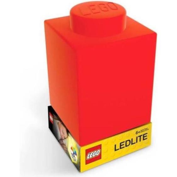 Veilleuse enfant lampe en silicone portable LEGO Block rouge