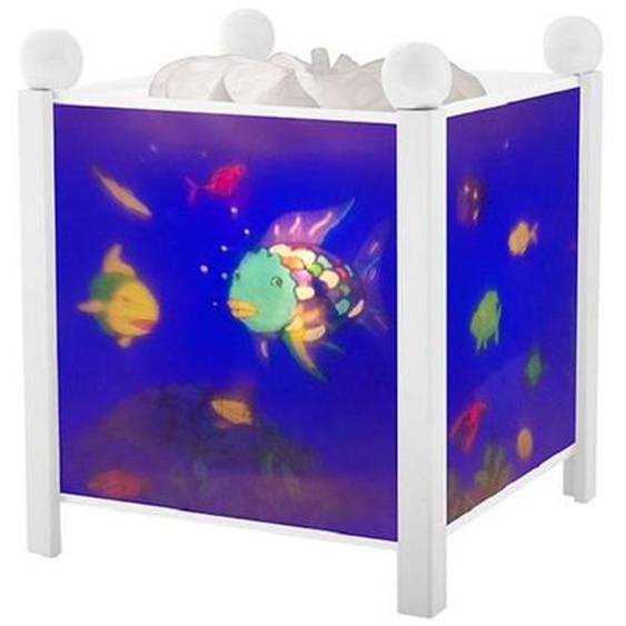 Veilleuse Lanterne Magique Poisson Arc-en-ciel - Trousselier - Blanc - Electrique - 16x16cm Bleu