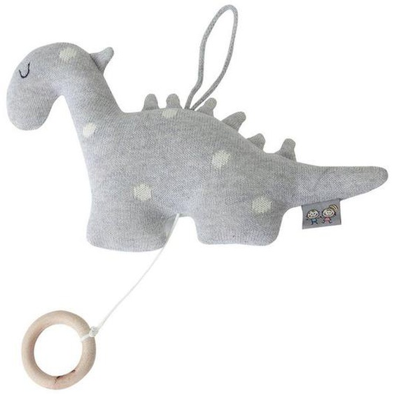 Veilleuse Musicale En Tricot De Coton - Sevira Kids - Dino - Bébé - Gris Gris