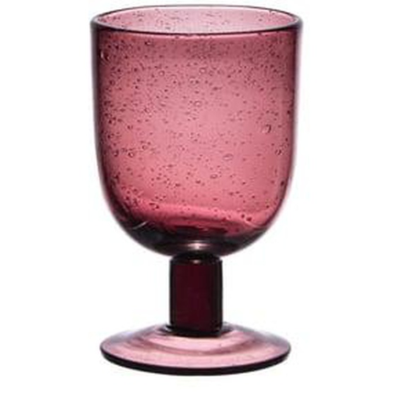 Verre à pied 28 cl Luberon bullé violet (lot de 6)