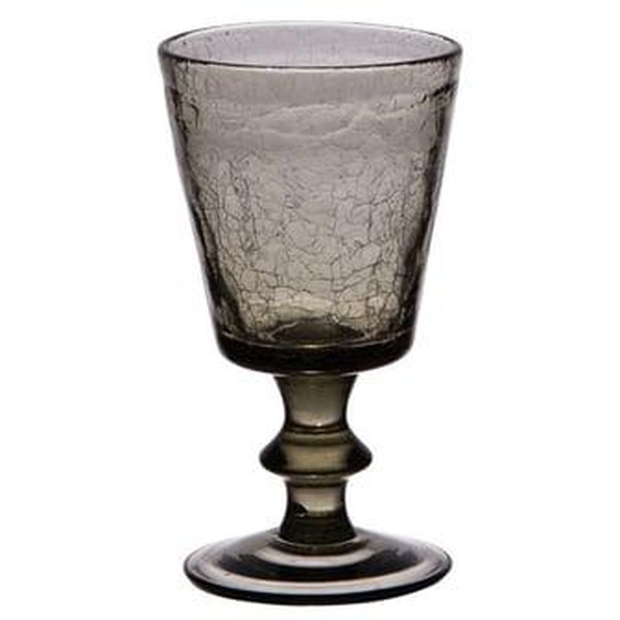 Verre à pied Lussan craquelé 17 cl gris (lot de 6)