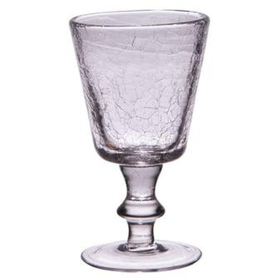 Verre à pied Lussan craquelé 17 cl transparent (lot de 6)