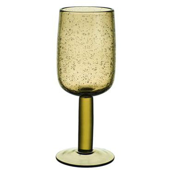 Verre à pied Perla Bullé 28 cl ambre (lot de 6)