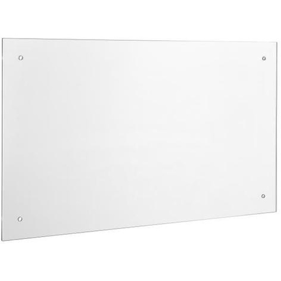 Verre Fond de hotte 90x50cm verre clair la cuisinière Protection contre les éclaboussements de gras