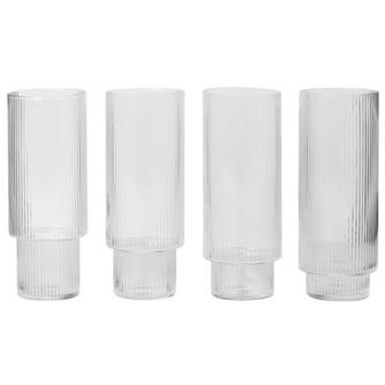 Verres longdrink Ripple  (Ensemble de 4) - transparent