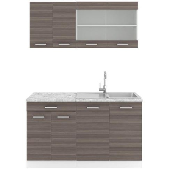 Cuisine R-Line, 140 cm , PT Marbre, Gris noble, Vicco