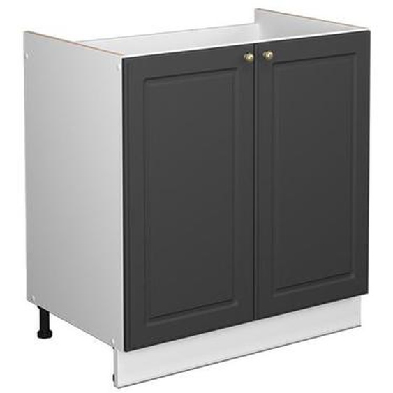 Vicco meuble bas sous-évier Fame-Line, Anthracite-or, 80 cm sans plan de travail