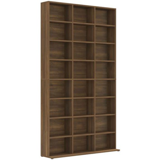 Vidaxl Armoire À Cd Chêne Marron 102x23x177,5 Cm Bois Dingénierie