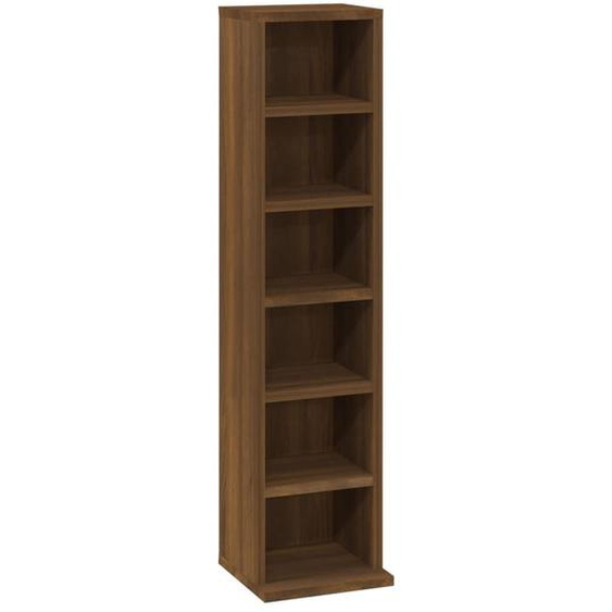 Vidaxl Armoire À Cd Chêne Marron 21x20x88 Cm Bois Dingénierie