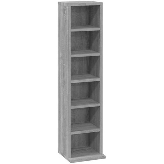 Vidaxl Armoire À Cd Sonoma Gris 21x20x88 Cm Bois Dingénierie