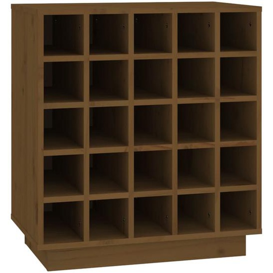 Vidaxl Armoire À Vin Marron Miel 55,5x34x61 Cm Bois De Pin Massif