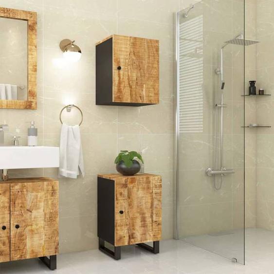 vidaXL Armoire de Salle de Bain, Colonne avec 2 Compartiments et Porte, Meuble avec Rangement de Toilette Intérieur, Marron 351994