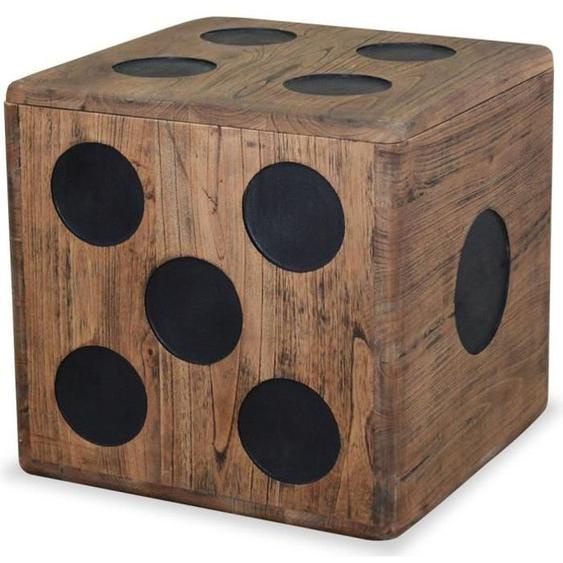 vidaXL Boîte de rangement Bois Mindi 40 x 40 x 40 cm Design Dés