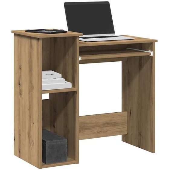 Vidaxl Bureau Avec Étagères Chêne Artisanal Bois Dingénierie