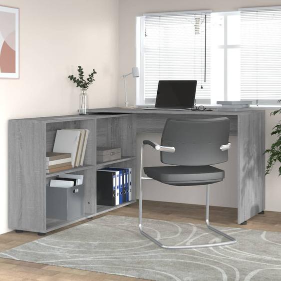 Vidaxl Bureau Dangle Sonoma Gris Bois Dingénierie