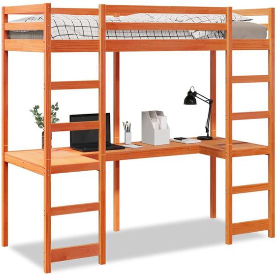 Vidaxl Cadre De Lit Superposé Sans Matelas 75x190cm Bois De Pin Massif