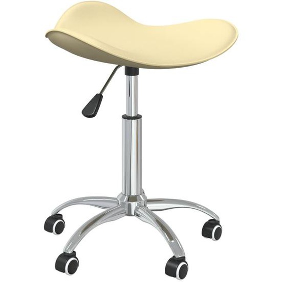 Vidaxl Chaise De Bureau Crème Similicuir