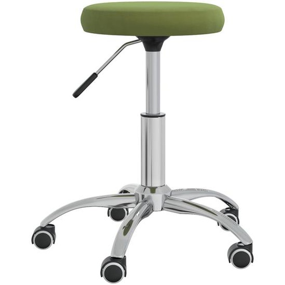 Vidaxl Chaise Pivotante De Bureau Vert Clair Velours