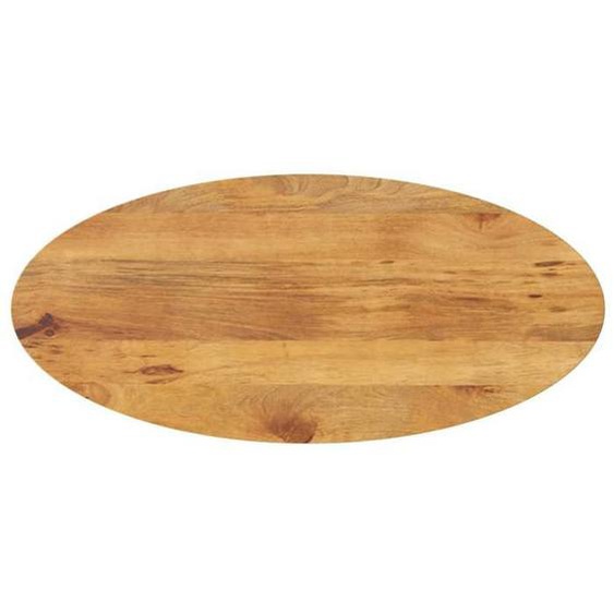 vidaXL Dessus de table 100x40x2,5 cm ovale bois massif de manguier 370860