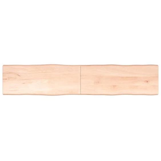 vidaXL Dessus de table bois chêne massif non traité bordure assortie 363914