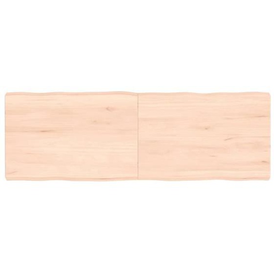 vidaXL Dessus de table bois massif non traité bordure assortie 363891