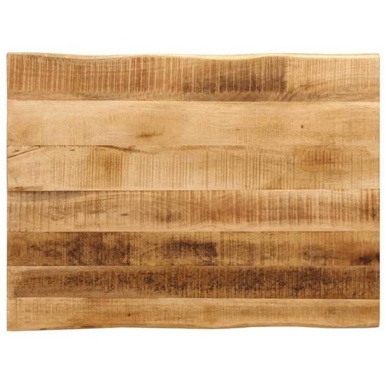 vidaXL Dessus de table bord vivant 80x60x2,5 cm bois de manguier brut, dessus de table en bois, dessus de table dappoint, 370668