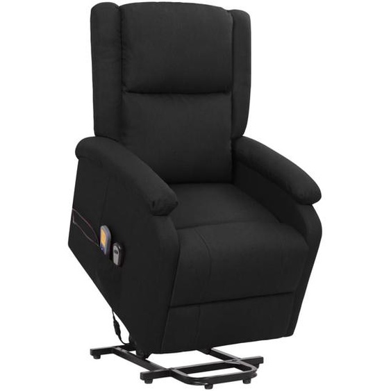 Vidaxl Fauteuil De Massage Inclinable Noir Tissu