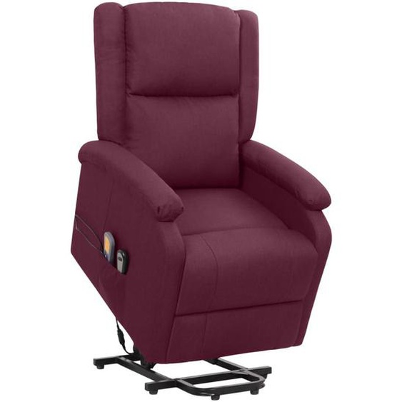 Vidaxl Fauteuil De Massage Inclinable Violet Tissu