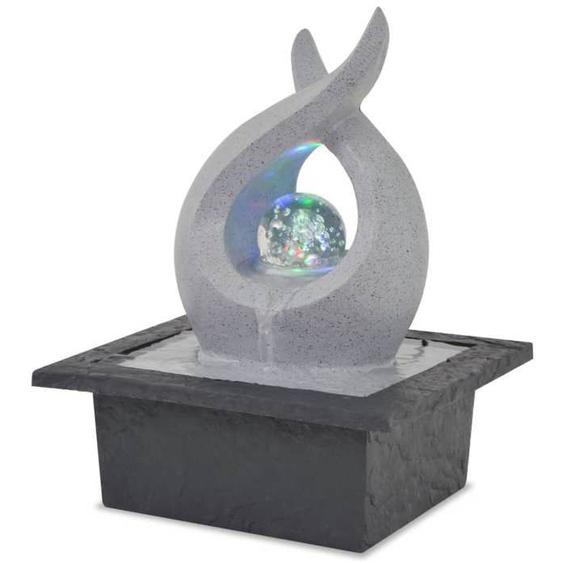 vidaXL Fontaine dintérieur avec lampe LED Polyrésine