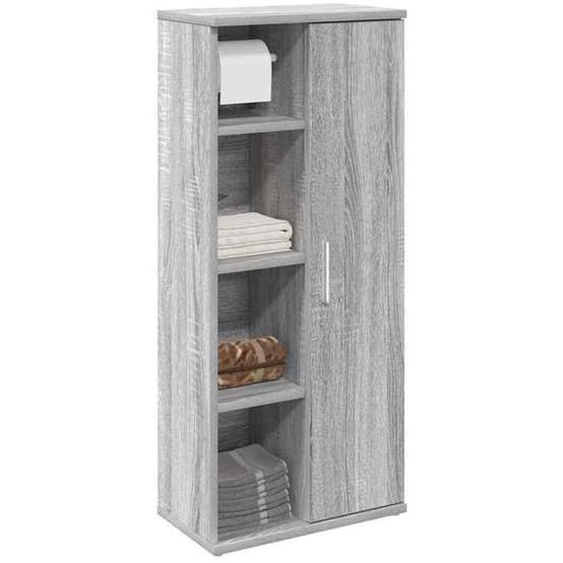 vidaXL Meuble de salle de bain avec porte-rouleau sonoma gris 858529