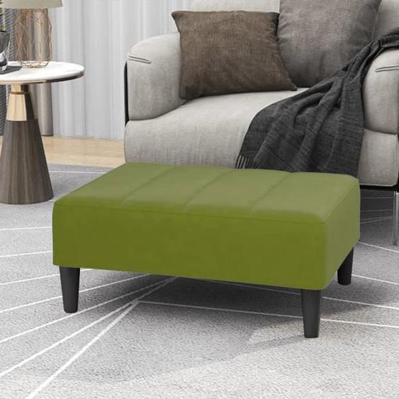 vidaXL Repose-pied Vert clair 78x56x32 cm Velours  337761