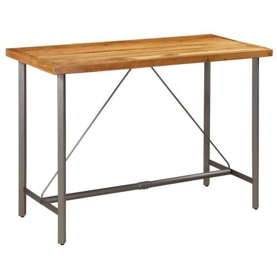 vidaXL Table de bar Teck recyclé massif 150 x 70 x 106 cm