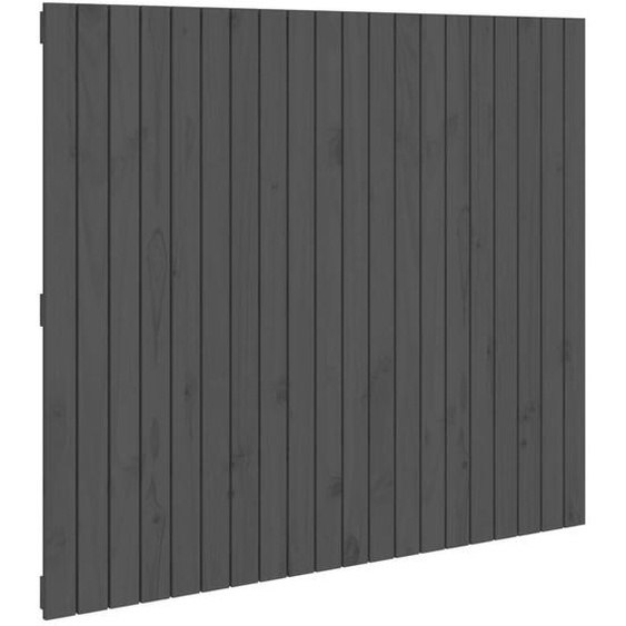 Vidaxl Tête De Lit Murale Gris 127,5x3x110 Cm Bois Massif De Pin