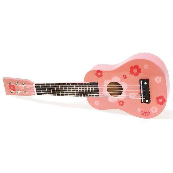 Vilac - Guitare Denfant À Motifs Fleurs - En Bois Rose