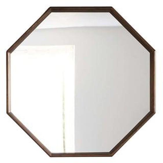 VINTAGE  Miroir en mindi massif finition noyer octogonal