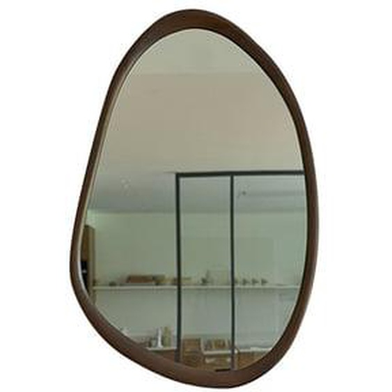 VINTAGE  Miroir organique en mindi massif finition noyer 60x90 cm