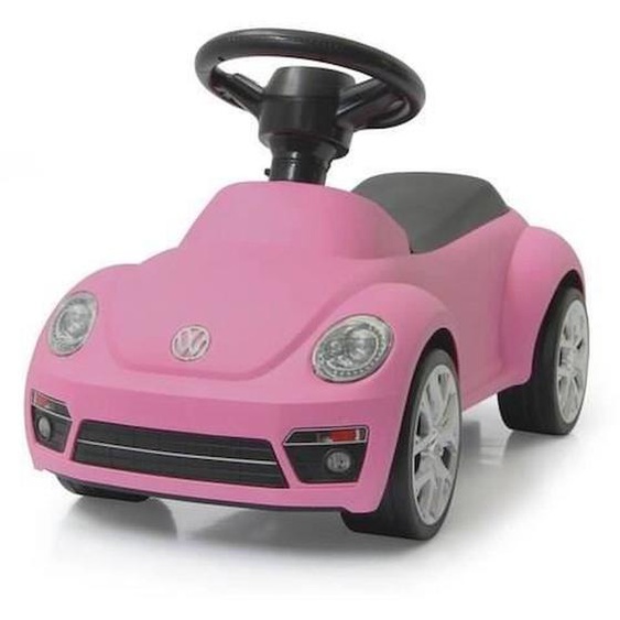 Voiture À Pousser Vw Beetle Rose Vif Pour Enfants - Jamara - Anti-bascule - Klaxon Au Volant - Pneu Silencieux Rose