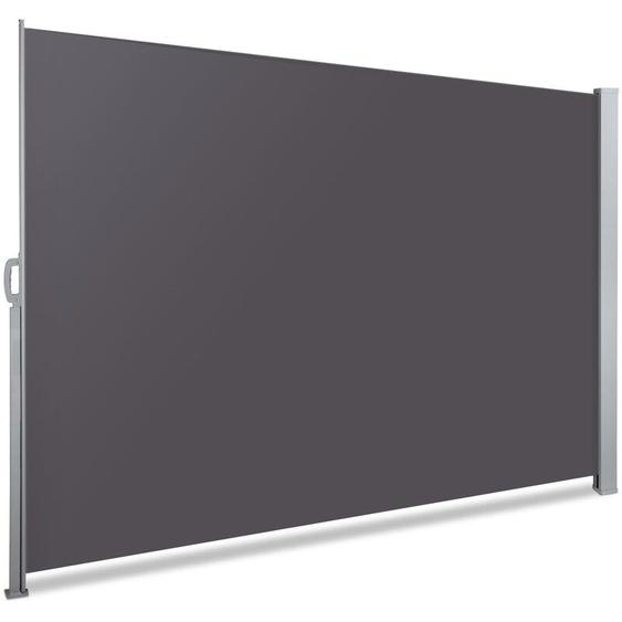 Vounot - Paravent rétractable avec housse protection 180x300cm - Noir anthracite - Store latéral Brise vue